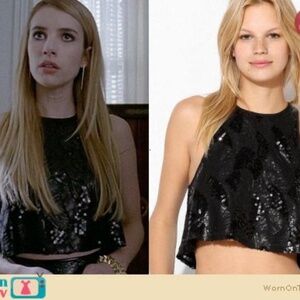 Pins And Needles Black Cropped top AHS COVEN